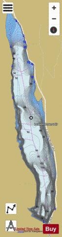 Lemon Reservoir depth contour Map - i-Boating App