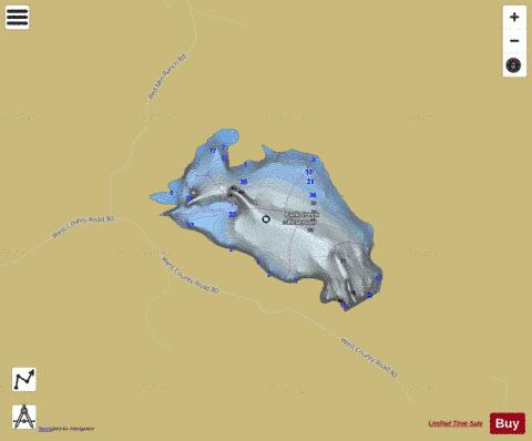 Park Creek Reservoir depth contour Map - i-Boating App