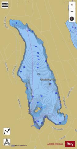 Woodbridge Lake depth contour Map - i-Boating App