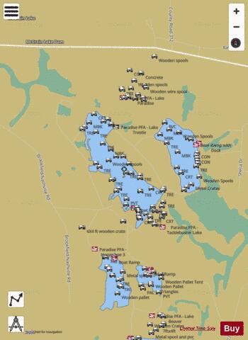 Lake Patrick depth contour Map - i-Boating App