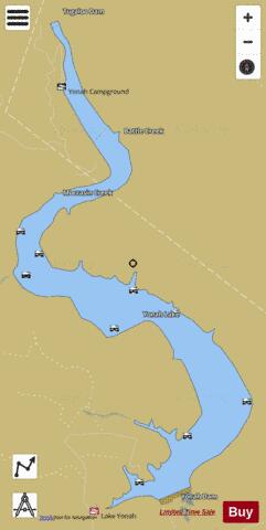 Yonah Lake depth contour Map - i-Boating App