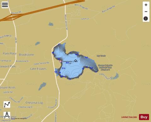 George H Sparks Reservoir depth contour Map - i-Boating App