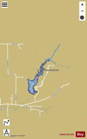 Bacon Creek Lake depth contour Map - i-Boating App