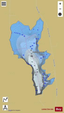 Daniels Reservoir depth contour Map - i-Boating App