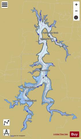Cedar Lake depth contour Map - i-Boating App