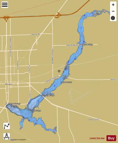 Lake Decatur depth contour Map - i-Boating App