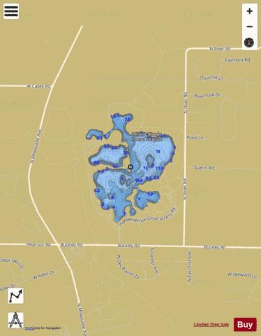Independence Lake depth contour Map - i-Boating App