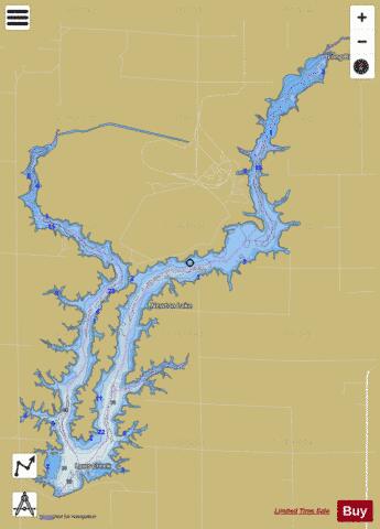 Newton Lake depth contour Map - i-Boating App
