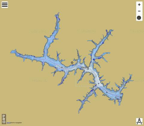 Lake Sara depth contour Map - i-Boating App