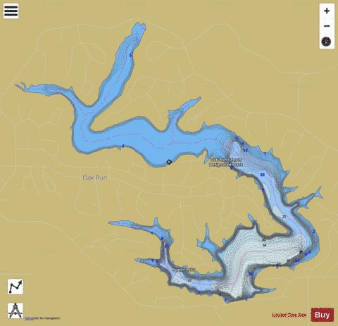 Spoon Lake depth contour Map - i-Boating App