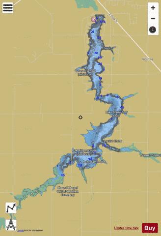 Taylorville Lake depth contour Map - i-Boating App