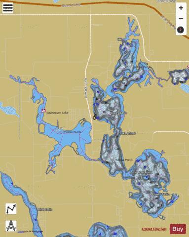Lake James depth contour Map - i-Boating App
