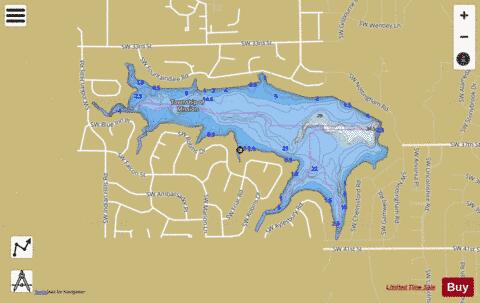 Sherwood Lake depth contour Map - i-Boating App