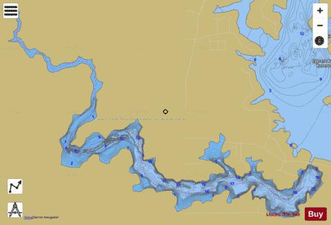 Black Bayou Reservoir depth contour Map - i-Boating App