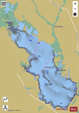 Bundick Lake depth contour Map - i-Boating App