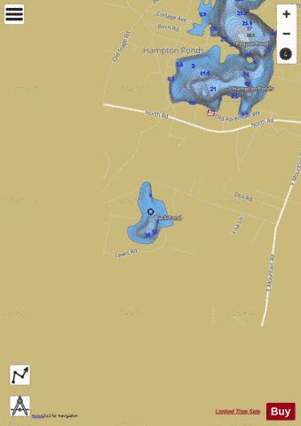 Buck Pond depth contour Map - i-Boating App