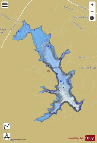 Piney Run Lake depth contour Map - i-Boating App