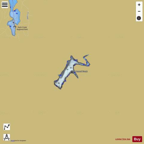 Lake Bernard Frank depth contour Map - i-Boating App