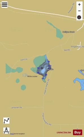 Bass Lake ,Baraga depth contour Map - i-Boating App