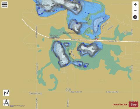 Boot Lake ,Hillsdale depth contour Map - i-Boating App