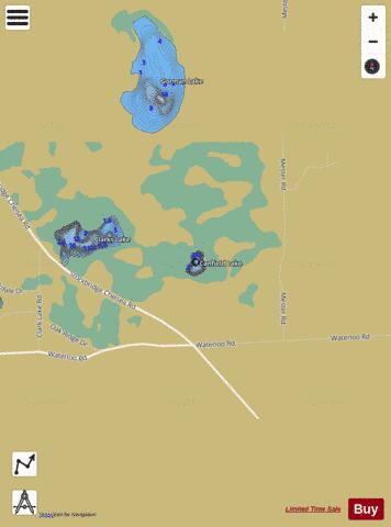 Canfield Lake ,Washtenaw depth contour Map - i-Boating App