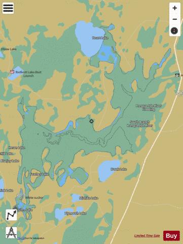 Glen Lake ,Gogebic depth contour Map - i-Boating App