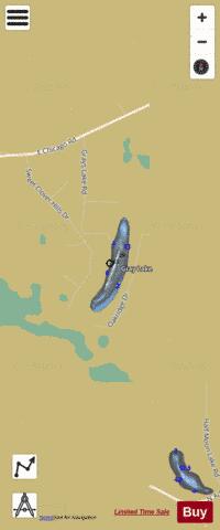 Grays Lake ,Hillsdale depth contour Map - i-Boating App