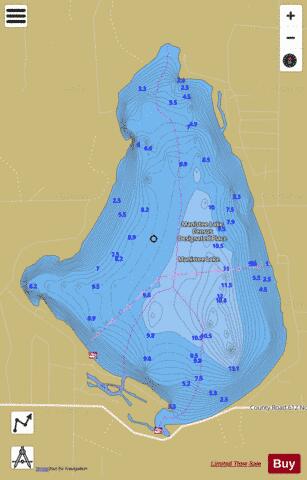 Manistee Lake, Kalkaska depth contour Map - i-Boating App