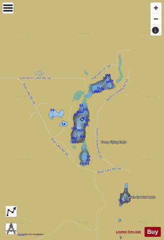 North Crooked Lake depth contour Map - i-Boating App