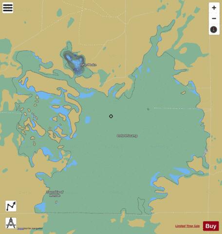Oxford Lake depth contour Map - i-Boating App