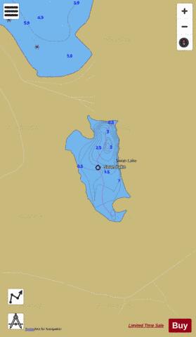 Swan Presque ,Isle depth contour Map - i-Boating App