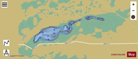 Starvation Lake depth contour Map - i-Boating App