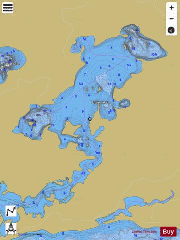 Aitkin Lake depth contour Map - i-Boating App