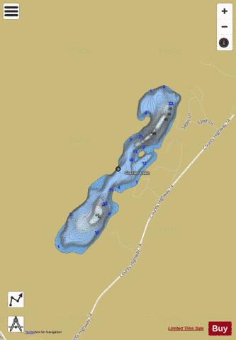 Glacier Lake depth contour Map - i-Boating App