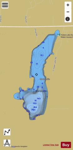 Howe Lake depth contour Map - i-Boating App