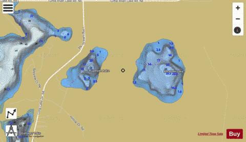 Meadow Lake + Roadside Lake depth contour Map - i-Boating App
