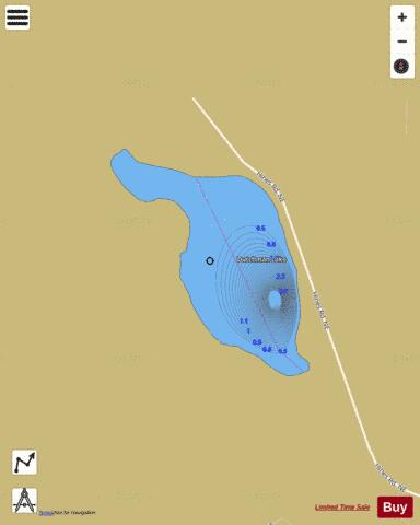 Dutchman Lake depth contour Map - i-Boating App