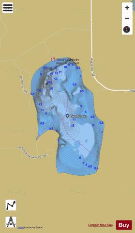 Lake Sandy depth contour Map - i-Boating App