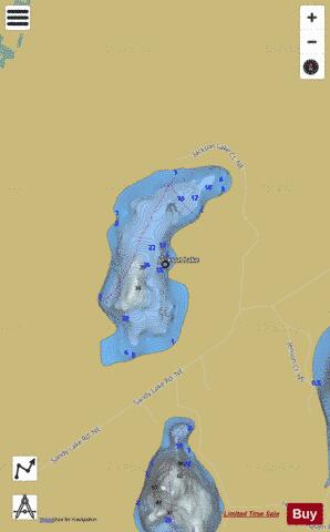 Jackson Lake depth contour Map - i-Boating App