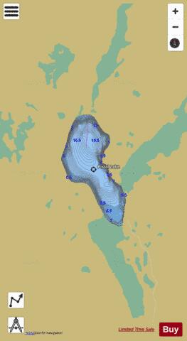 Pistol Lake depth contour Map - i-Boating App