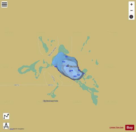 Blind Lake depth contour Map - i-Boating App