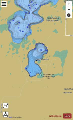Little Sand Lake depth contour Map - i-Boating App