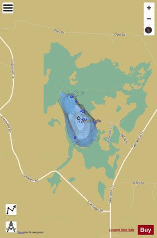 Neander Lake depth contour Map - i-Boating App