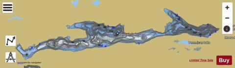 Mountain Lake + depth contour Map - i-Boating App