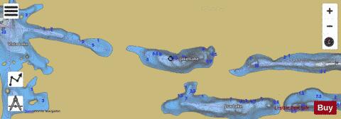 Jake Lake depth contour Map - i-Boating App