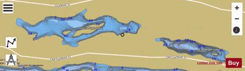 East Pope Lake + West Pope Lake depth contour Map - i-Boating App