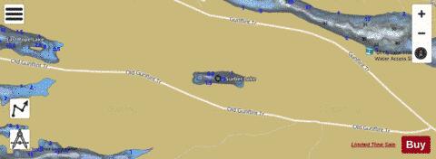 Surber Lake depth contour Map - i-Boating App