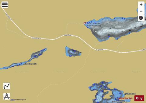 Trip Lake depth contour Map - i-Boating App