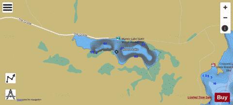 Moore Lake depth contour Map - i-Boating App