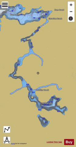 Cross Bay Lake + depth contour Map - i-Boating App